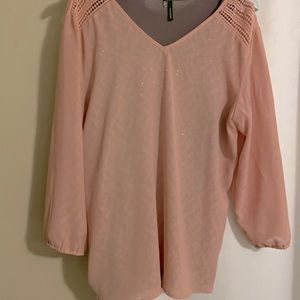 Blush pink Maurice’s top with sparky tank 2 pieces
